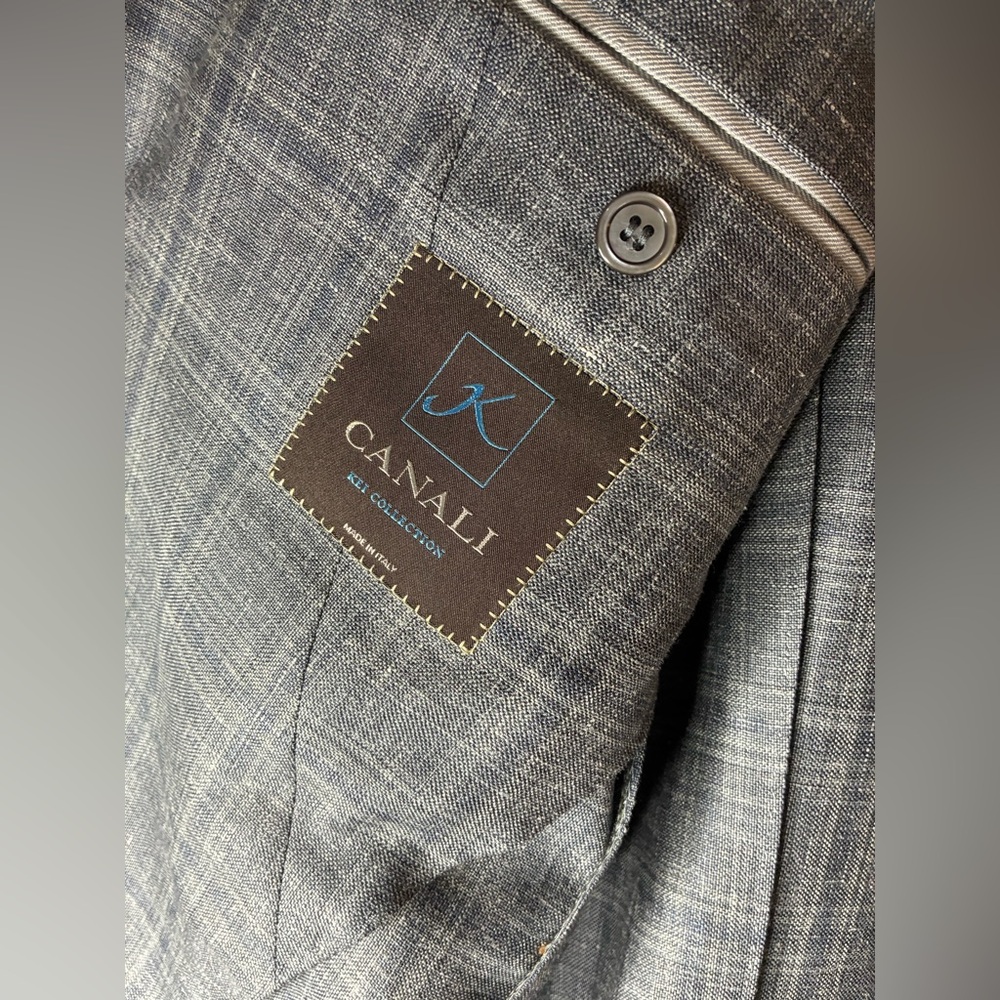 Canali Kei Plaid Wool Single-Breasted Sport Coat - Picture 2 of 11
